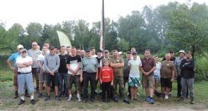 Uczestnicy zawodów wędkarskich w Przyborowie